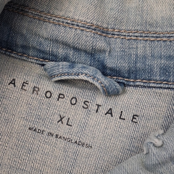 Like New, Aeropostale Light Blue Denim Jacket Womens Size Xl - Picture 3 of 4